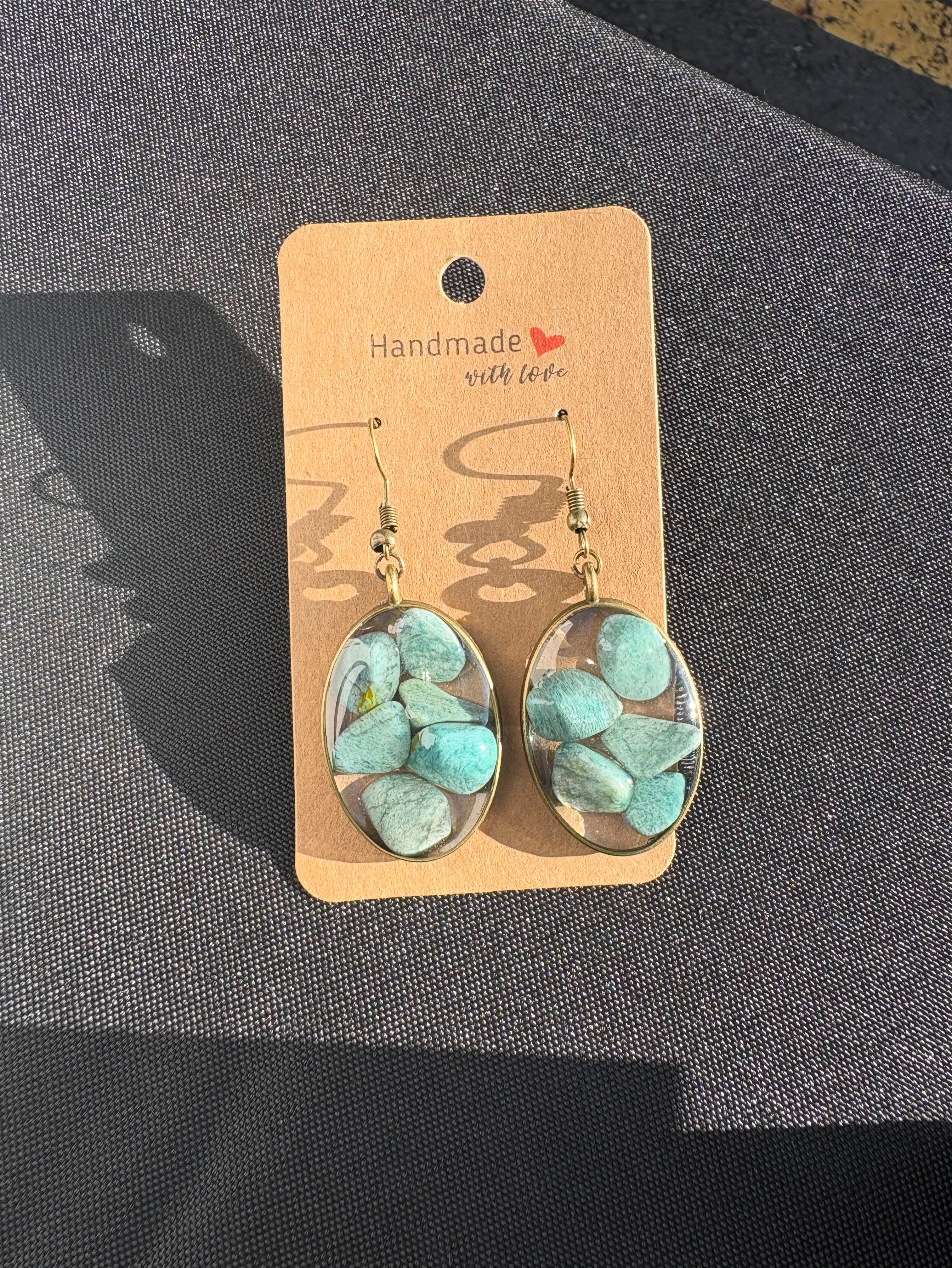 Turquoise Bezel Earrings