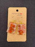 Carnelian Bezel Earrings